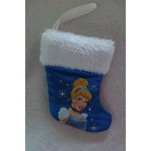 Disney Princess Cinderella Christmas Holiday Stocking Blue New